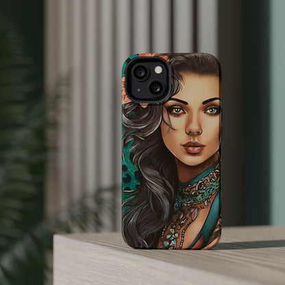 Vibrant Beauty Magnetic Tough Phone Case