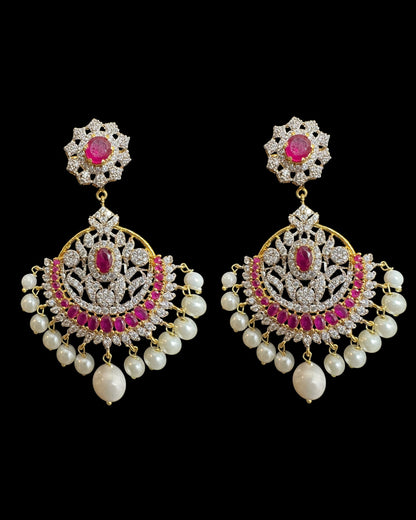 BR492 AMITA bridal set in ruby ( SHIPS IN 4 WEEKS )