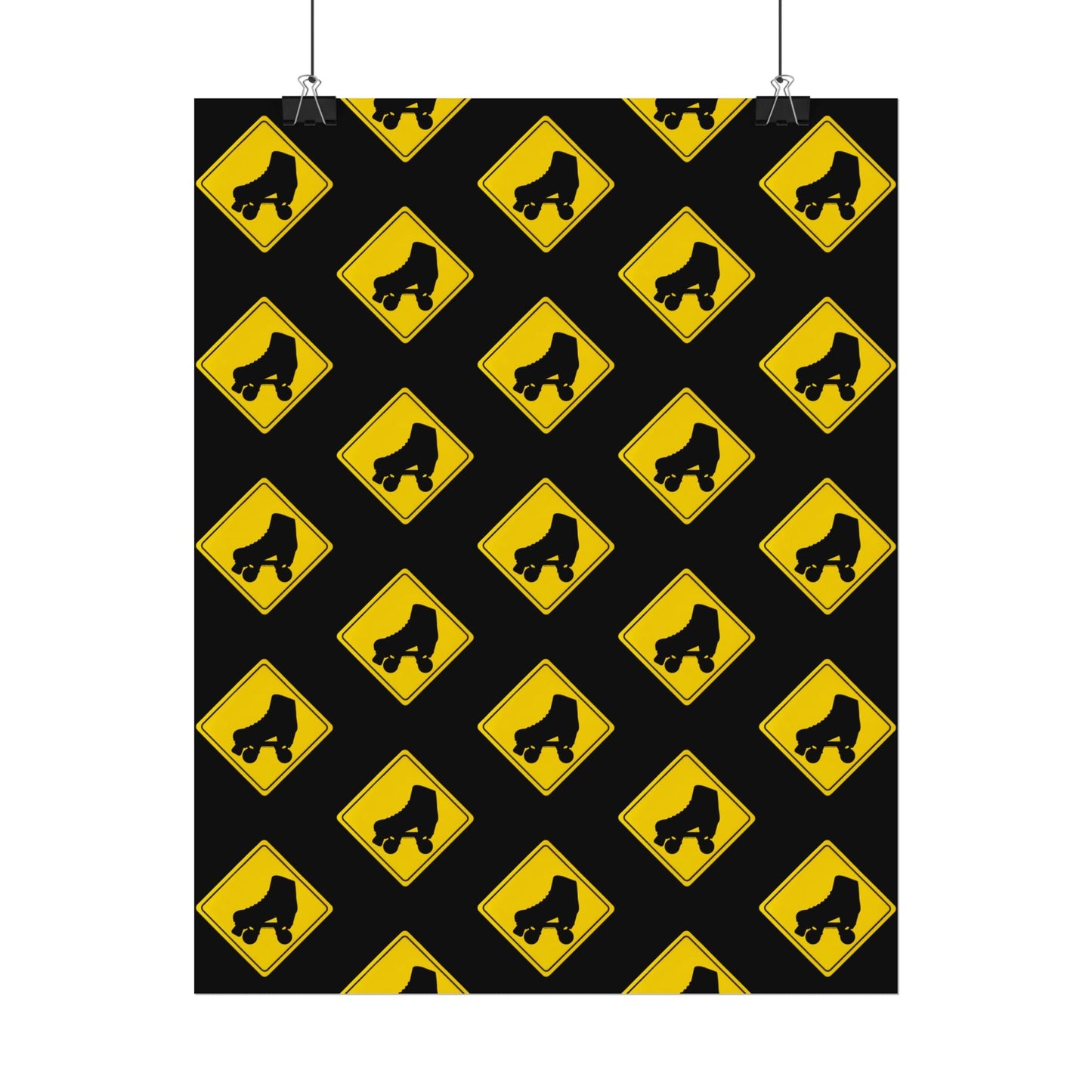 Warning Skater Rolled Poster