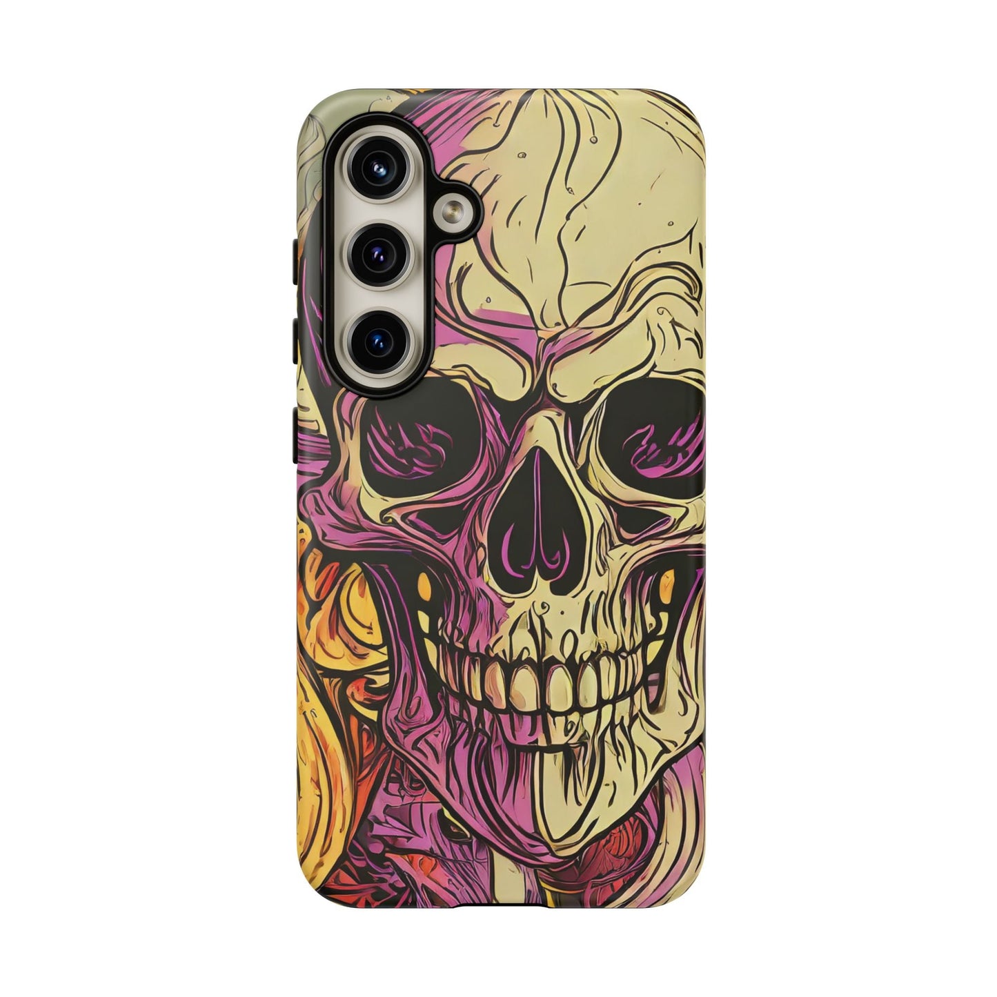 Abstract Purple Skull Tough Phone Case