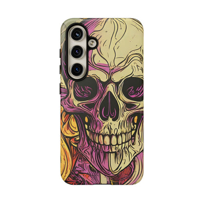 Abstract Purple Skull Tough Phone Case