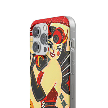 Red & Black Female Devil Flexi Phone Case