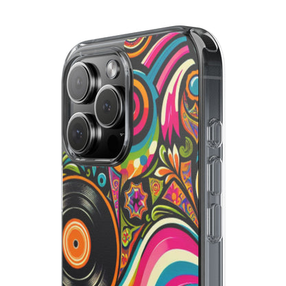 Colorful Vinyl Record Clear Phone Case