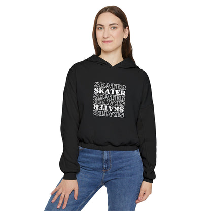 Women’s Cropped Statement Skater Hoodie