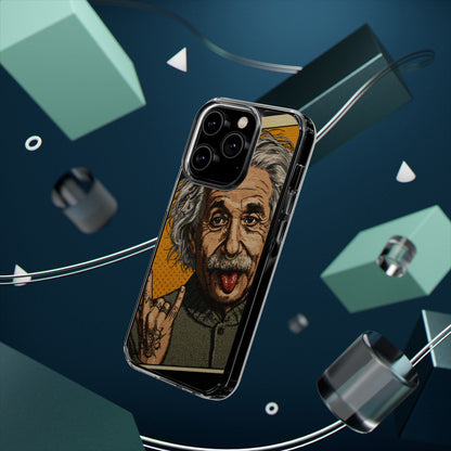 Edgy Einstein Clear Phone Cases