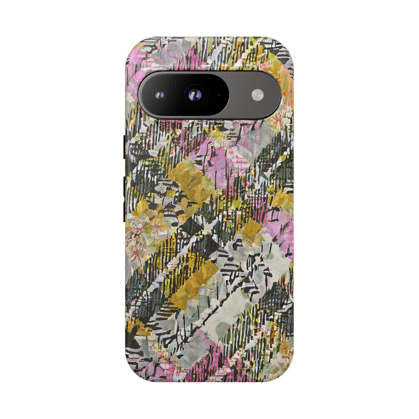 Purple Plaid Floral Artistic Tough Phone Case