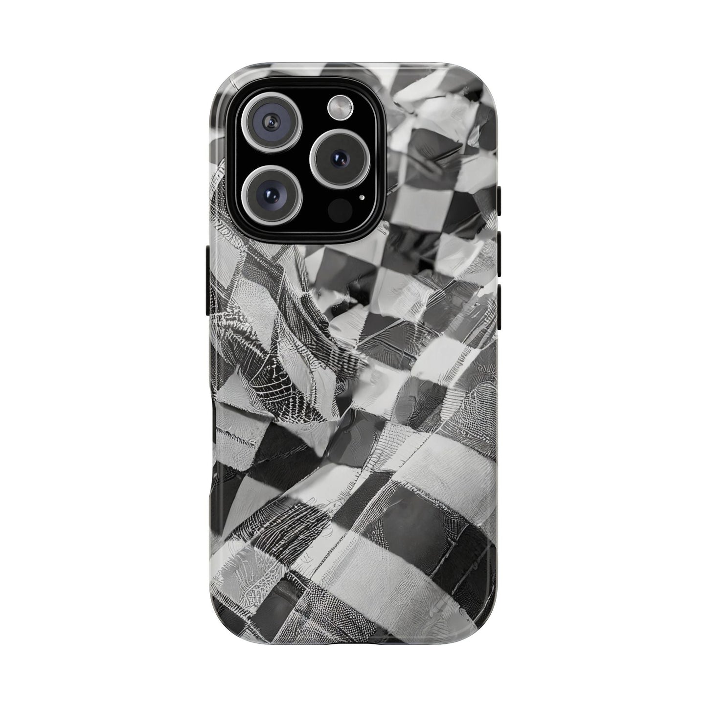 Abstract Checker Print Tough Phone Case