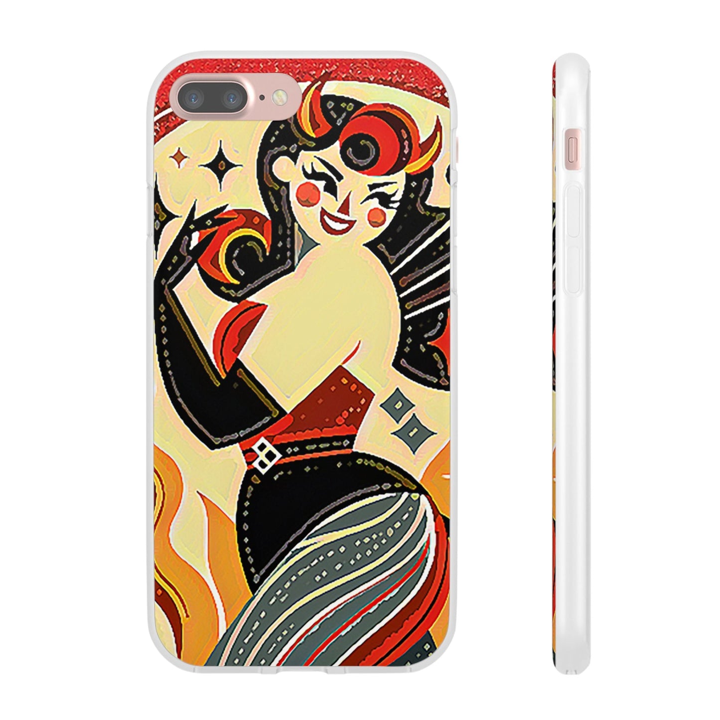 Red & Black Female Devil Flexi Phone Case