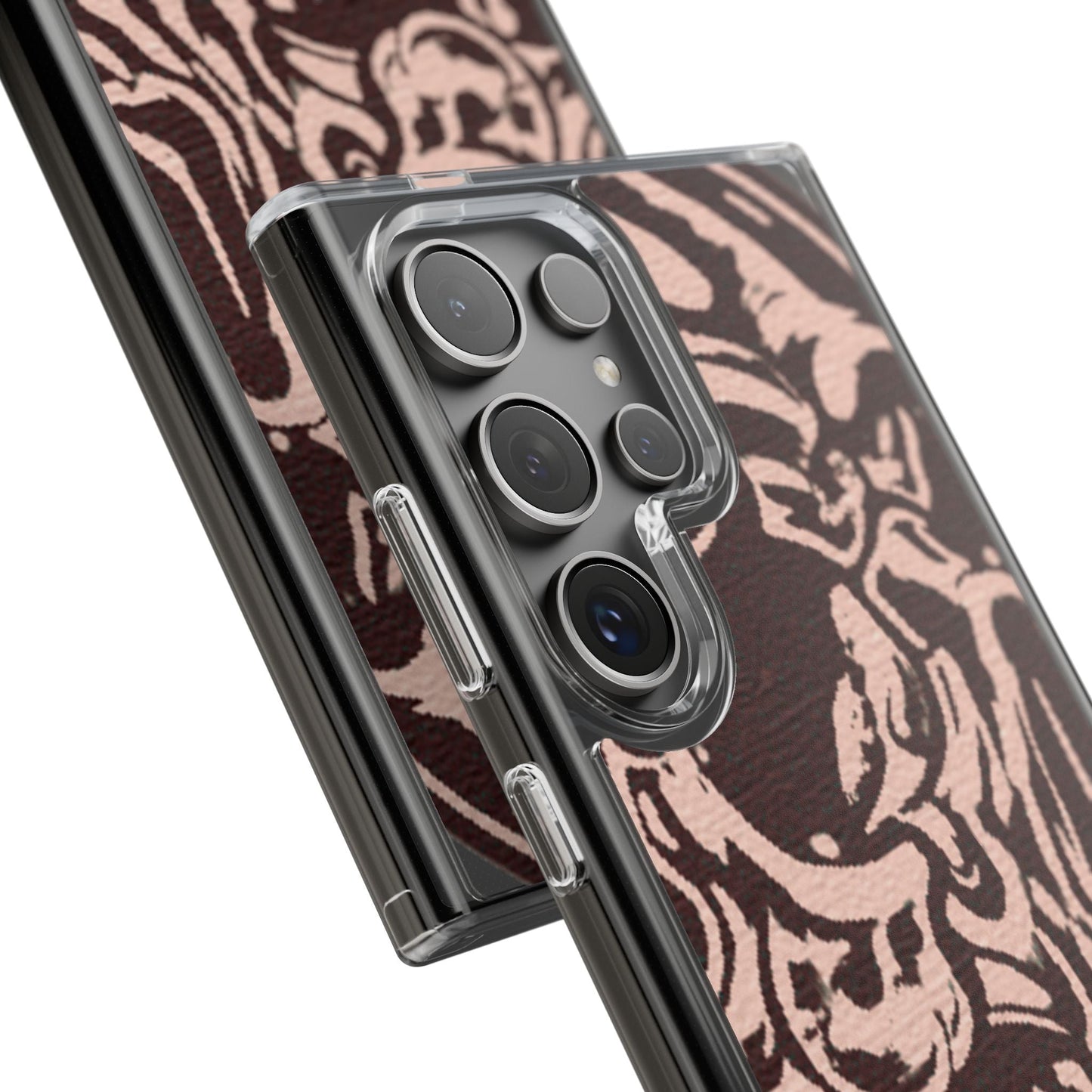 Gothic Abstract Skull Clear Phone Case