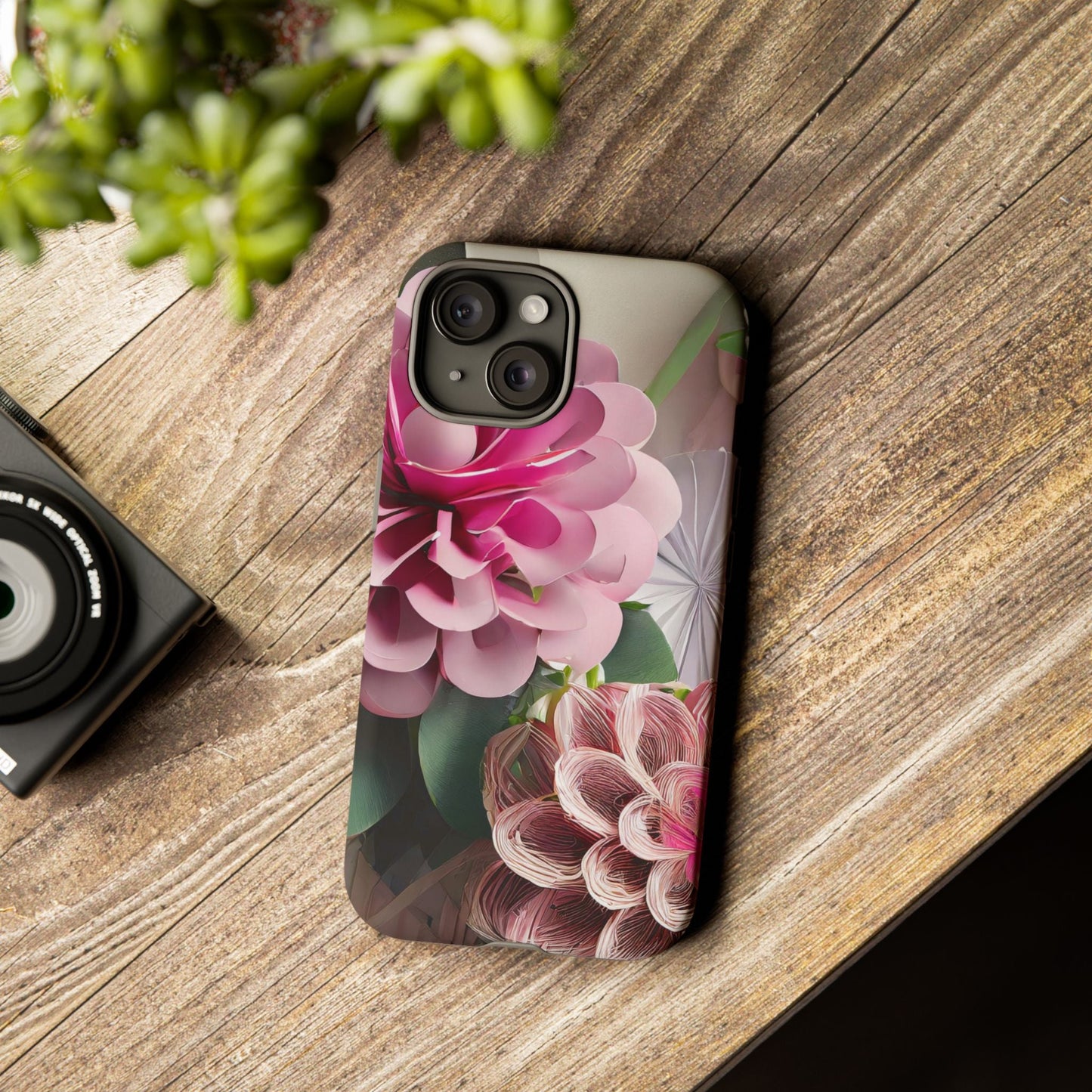 Elegant Paper Flowers Tough Phone Case