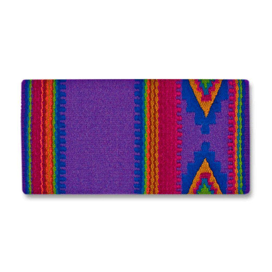 Mayatex Firecracker 1461-2 Saddle Blanket PURPLE BLUE ORANGE