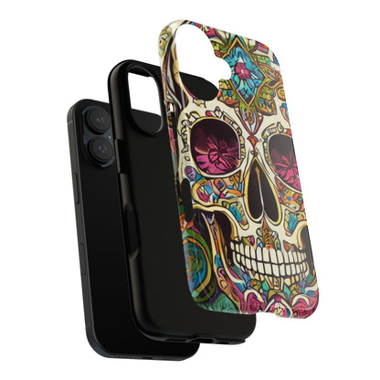 Colorful Sugar Skull Tough Phone Case