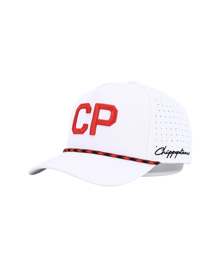 Crown Point White Rope Hat - Chippopotamus Red