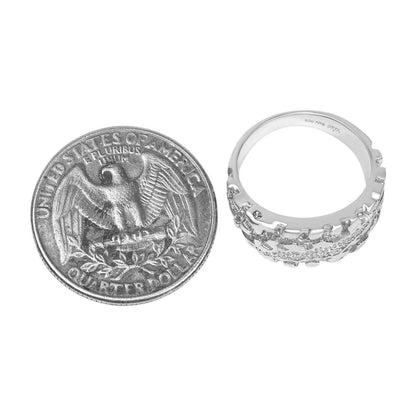 Men's Nugget Claw Mark Ring - 925 Sterling Silver