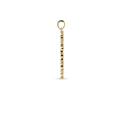 Gold Nugget Cross Pendant
