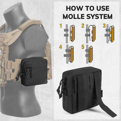 Votagoo GP Pouch MOLLE General Purpose Admin Pouches Small Utility EDC Pouch