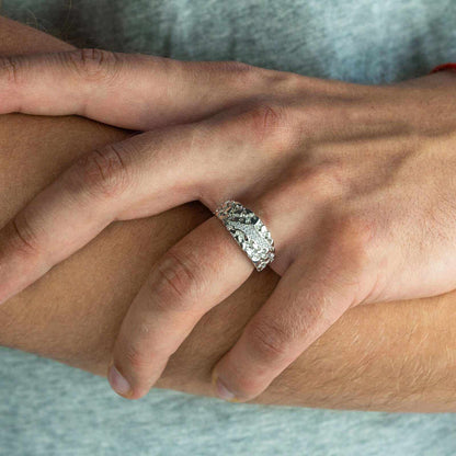 Men's Nugget Claw Mark Ring - 925 Sterling Silver