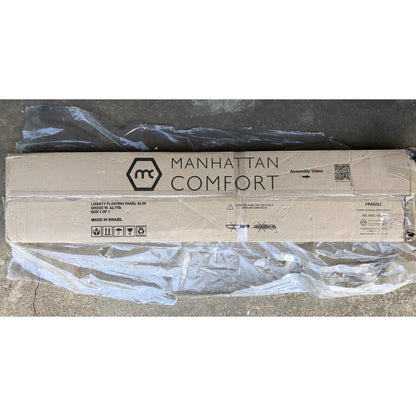 Manhattan Comfort Floating Panel TV Stand 220BMC1 Off White Wall Unit 62.99"