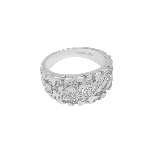 Men's Nugget Claw Mark Ring - 925 Sterling Silver