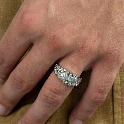 Men's Nugget Claw Mark Ring - 925 Sterling Silver
