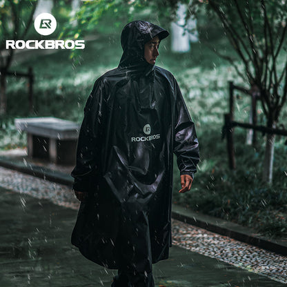 ROCKBROS Motorcycle Cycling Raincoat Hiking Outdoor Poncho Waterproof Cloak