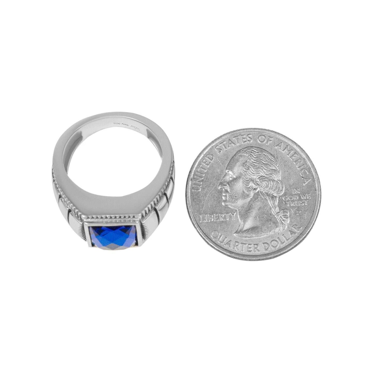 Bluu Crystal Ring - 925 Sterling Silver