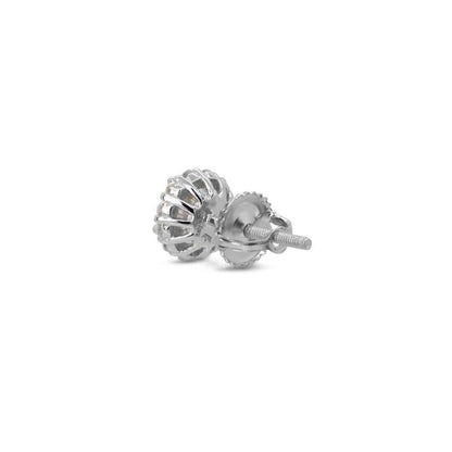 Stud Mens Earrings - Solid 925 Sterling Silver Screw Back