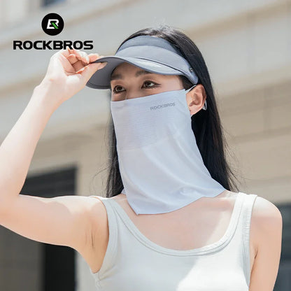 ROCKBROS Cooling Neck Gaiter with Ear Loops – UV Protection for Cycling