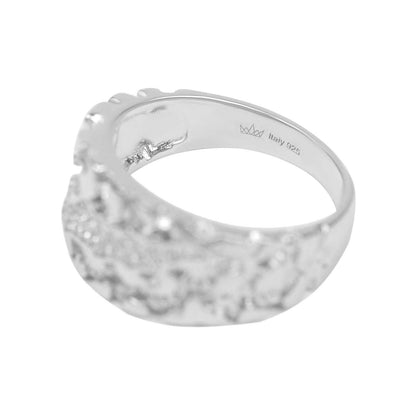 Men's Nugget Claw Mark Ring - 925 Sterling Silver
