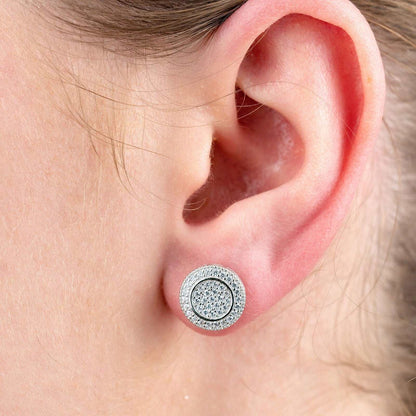 Round Silver Earrings