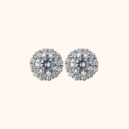 Stud Mens Earrings - Solid 925 Sterling Silver Screw Back