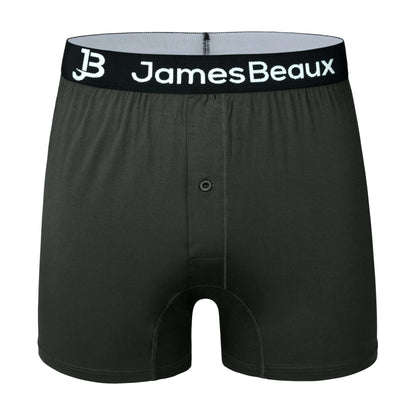 3-Pack Men's Black 95% Bamboo Boxer Shorts