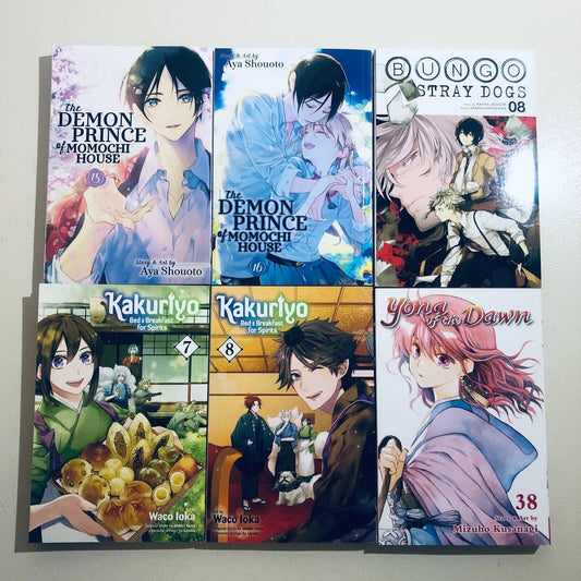 Various Manga Lot of 6 Books Demon Prince Bungo Stray Dogs Kakuriyo Softcover
