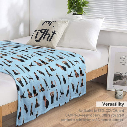 Zac Efron Troy Bolton Bet On It High School Musical Collage Stickers Throw Blanket