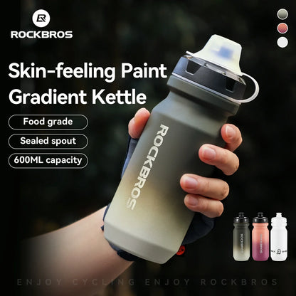 Skin-Feeling Bike Bottle with Pull-Top Lid – Lightweight Leakproof 600/750ml