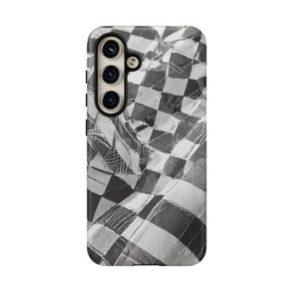 Abstract Checker Print Tough Phone Case