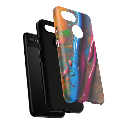 Colorful Artistic Paint Splatter Tough Phone Case