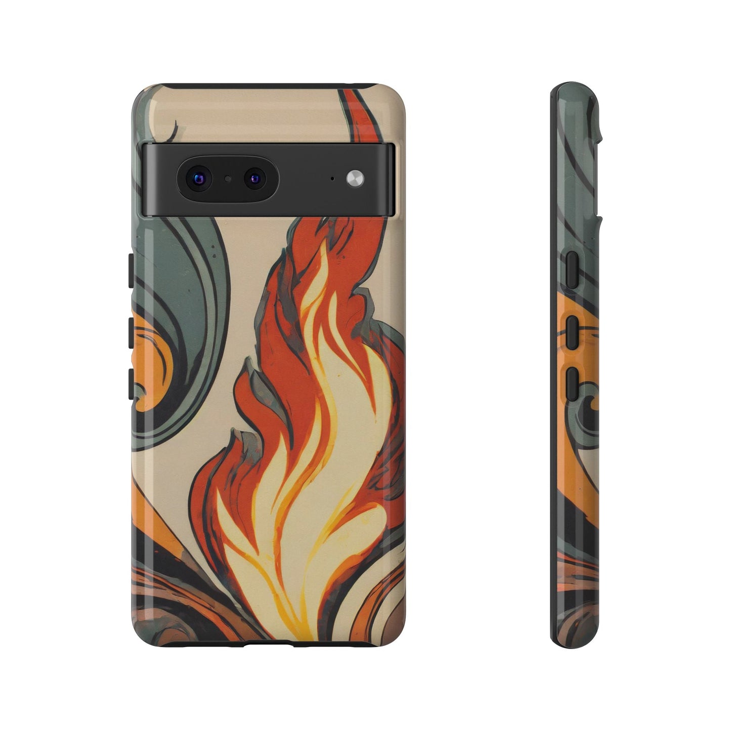 Artistic Flames Abstract Tough Phone Case