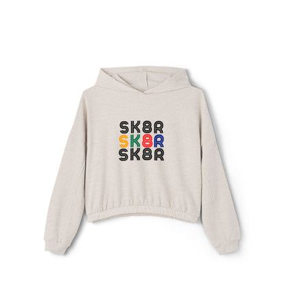 Women’s Cropped Retro Skater Hoodie