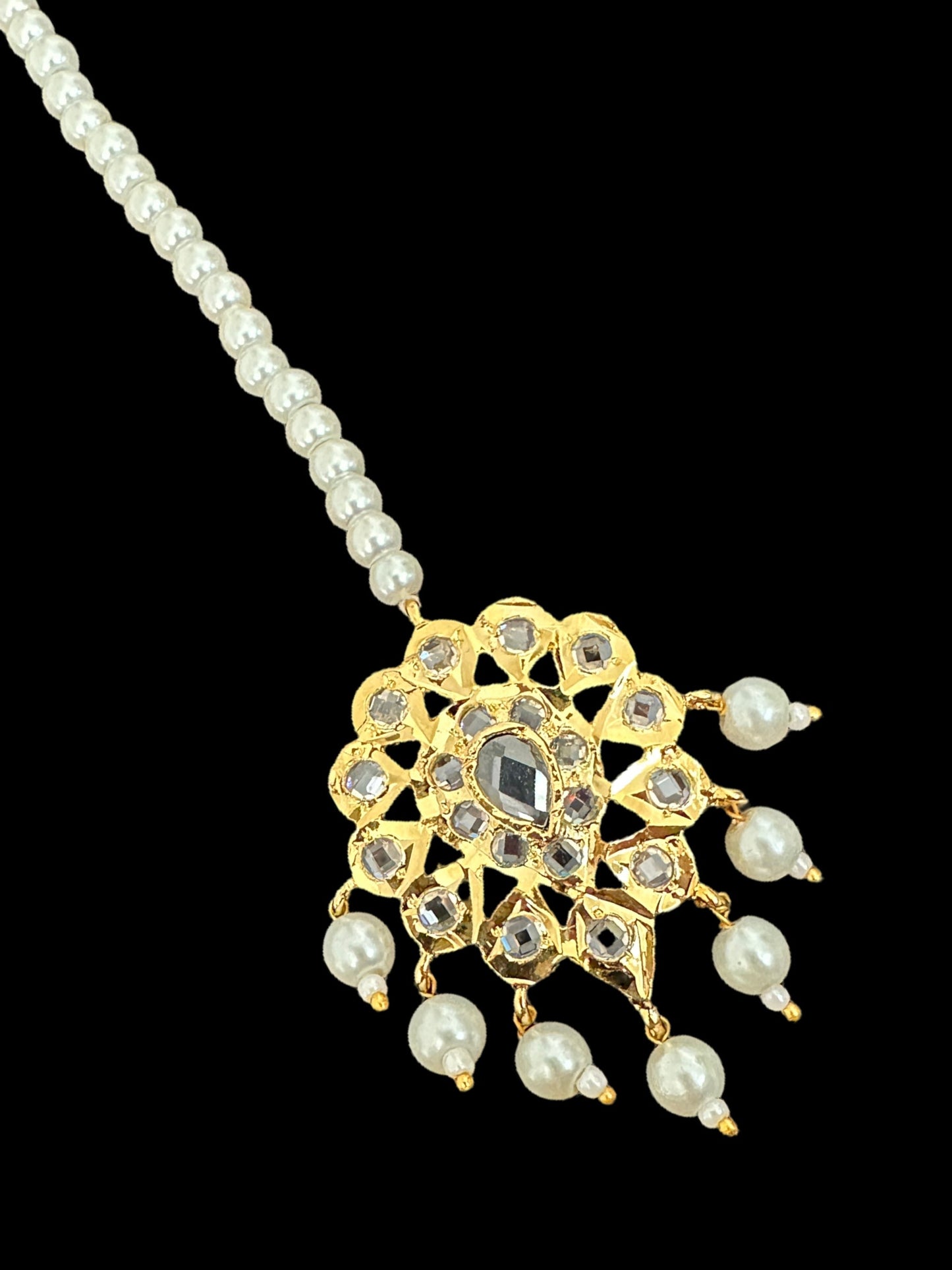 DJTK224 Meera tika in pearls ( SHIPS IN 1 WEEK )