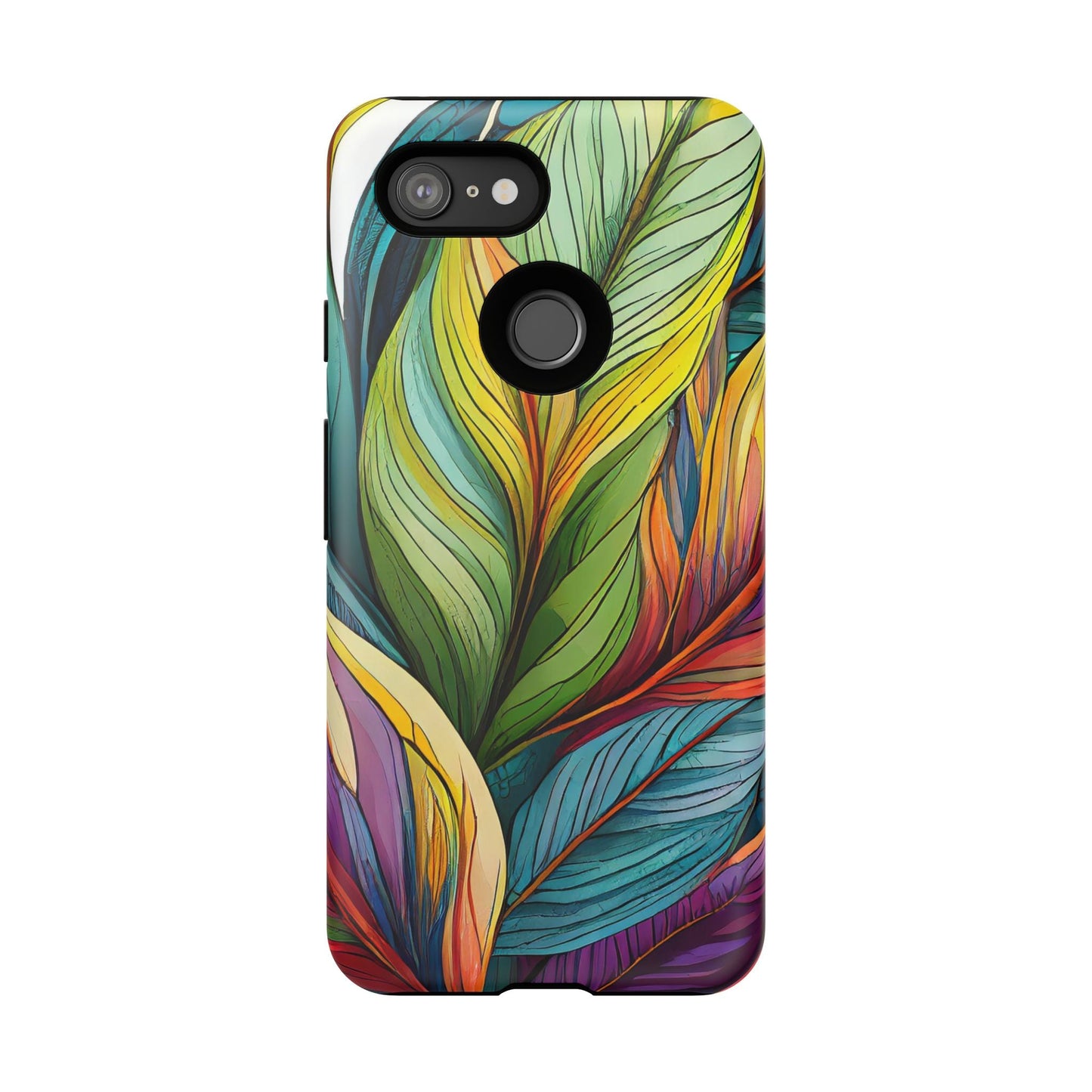Vibrant Tropical Leaf Tough Phone Case