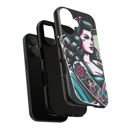 Vintage Retro Tattooed Pin Up Tough Phone Case