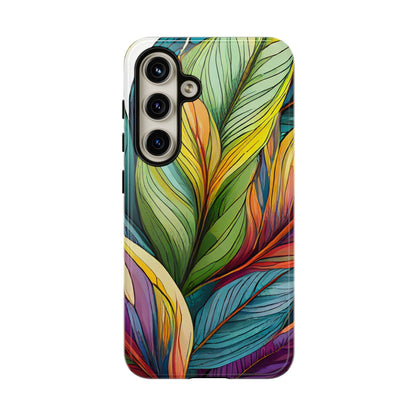 Vibrant Tropical Leaf Tough Phone Case