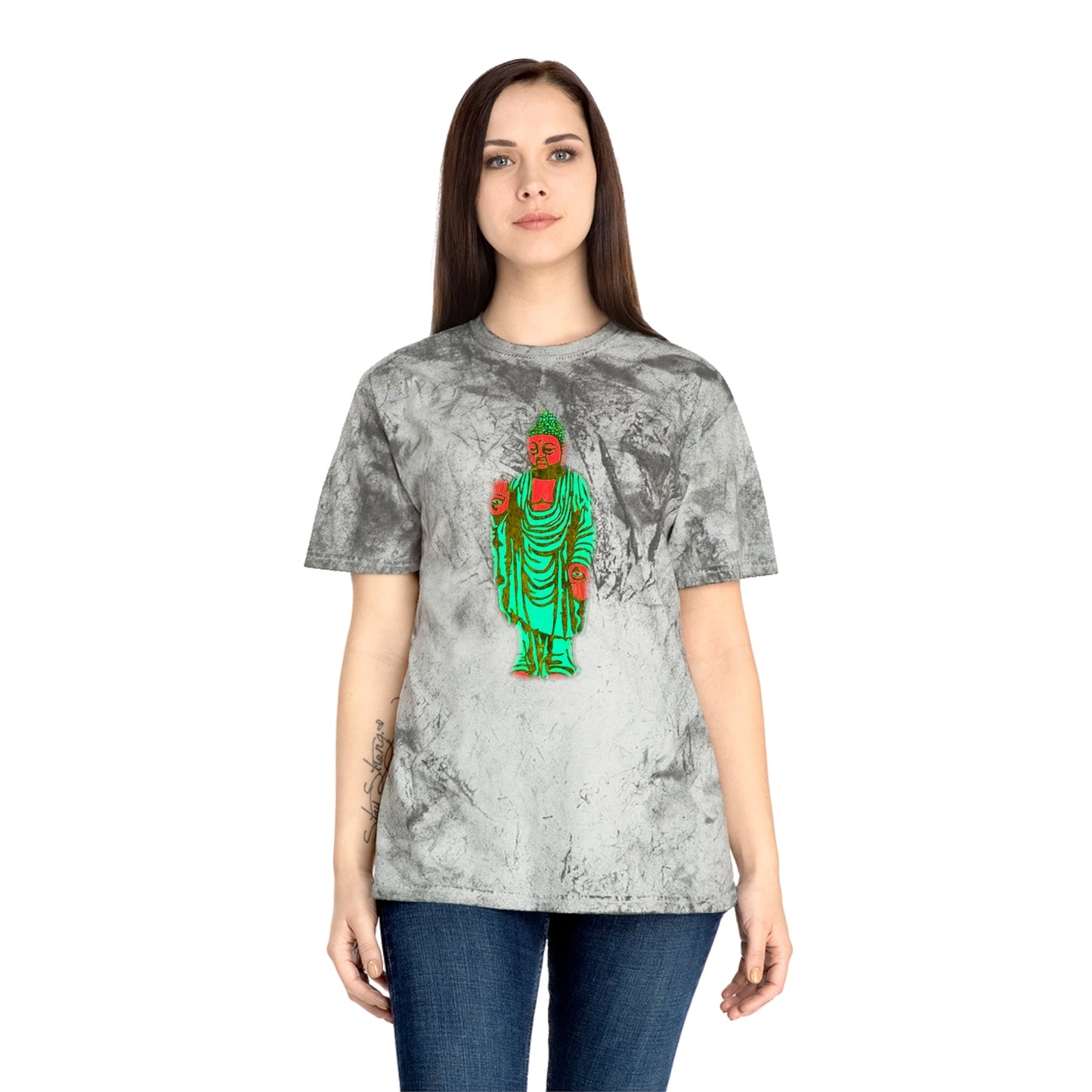 Grand Honor Buddha Watermelon Industrial Dye Premium T-Shirt