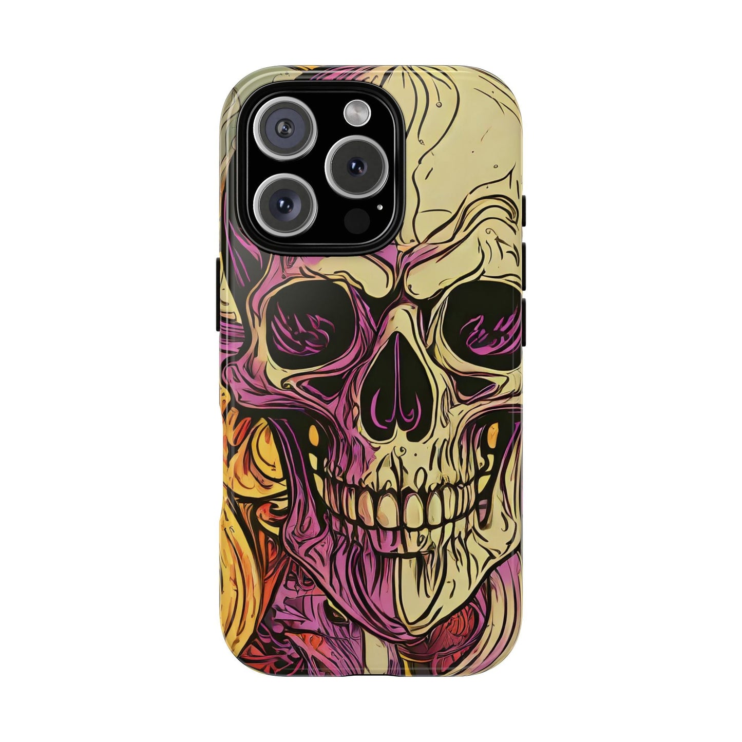 Abstract Purple Skull Tough Phone Case