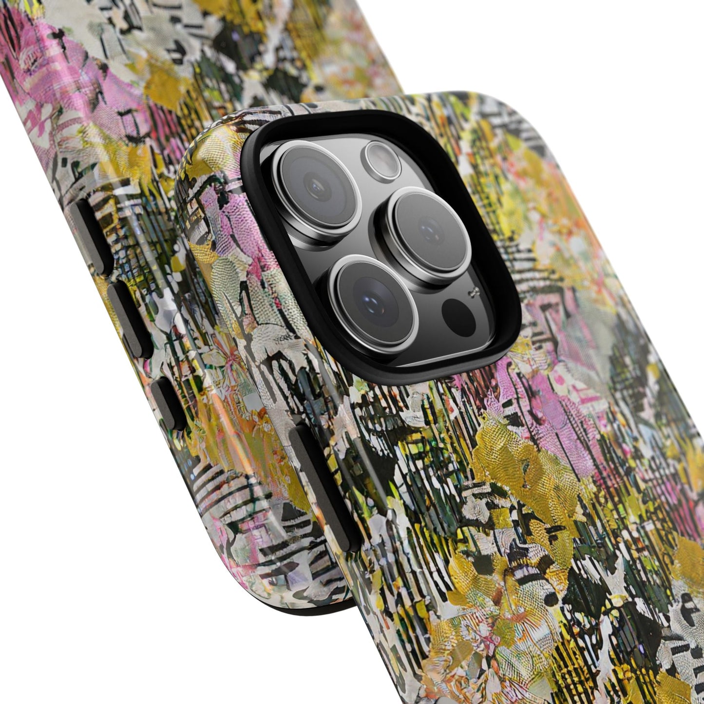 Purple Plaid Floral Artistic Tough Phone Case