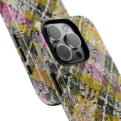 Purple Plaid Floral Artistic Tough Phone Case