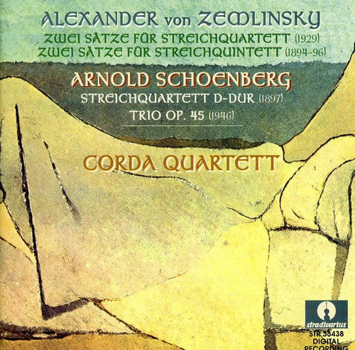 Schoenberg / Zemlinsky / Corda Quartet - String Quartet In D Major / 2 Movements - Music CD