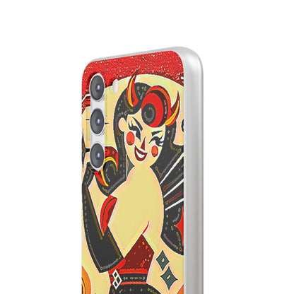 Red & Black Female Devil Flexi Phone Case