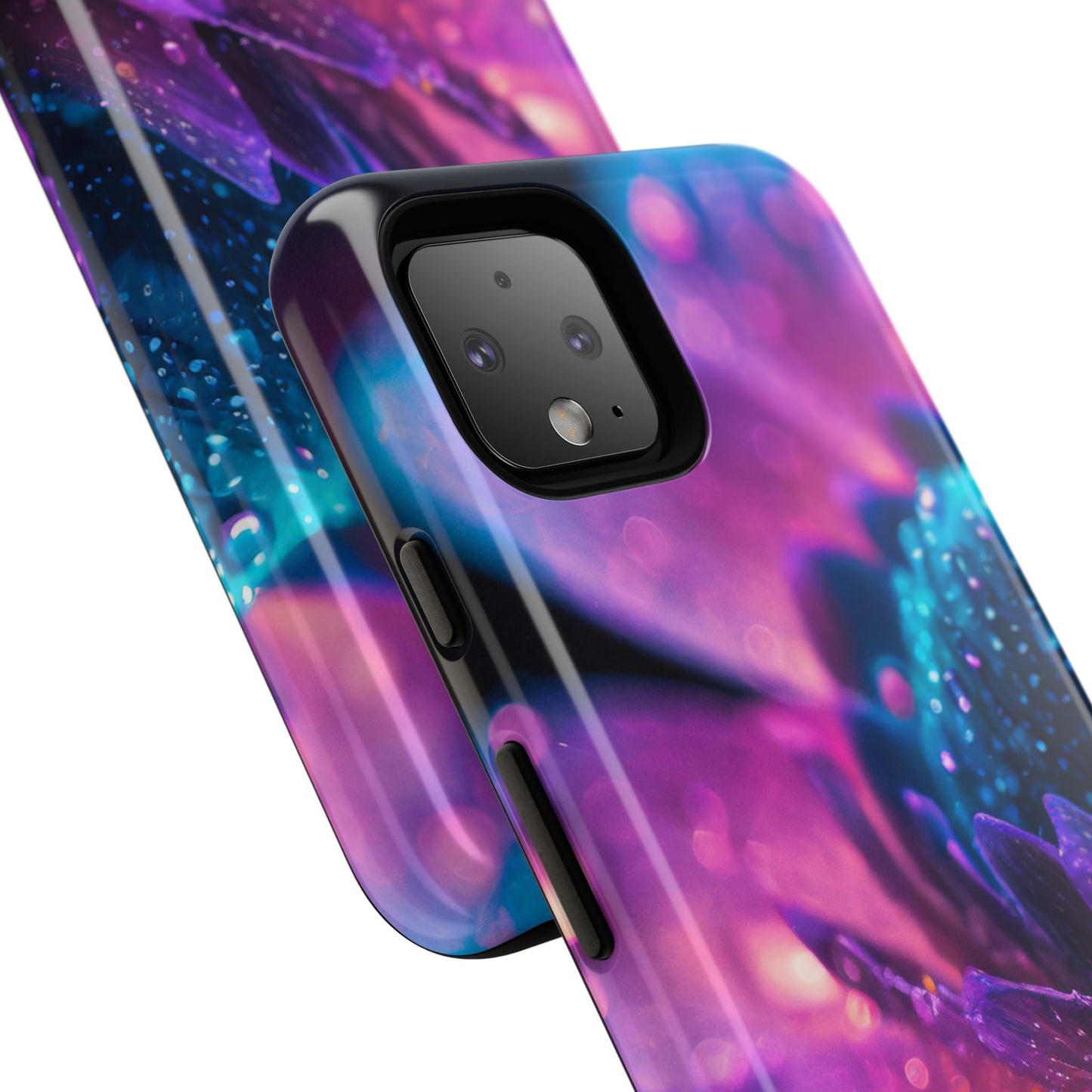 Vibrant Blue And Purple Flower Tough Phone Case